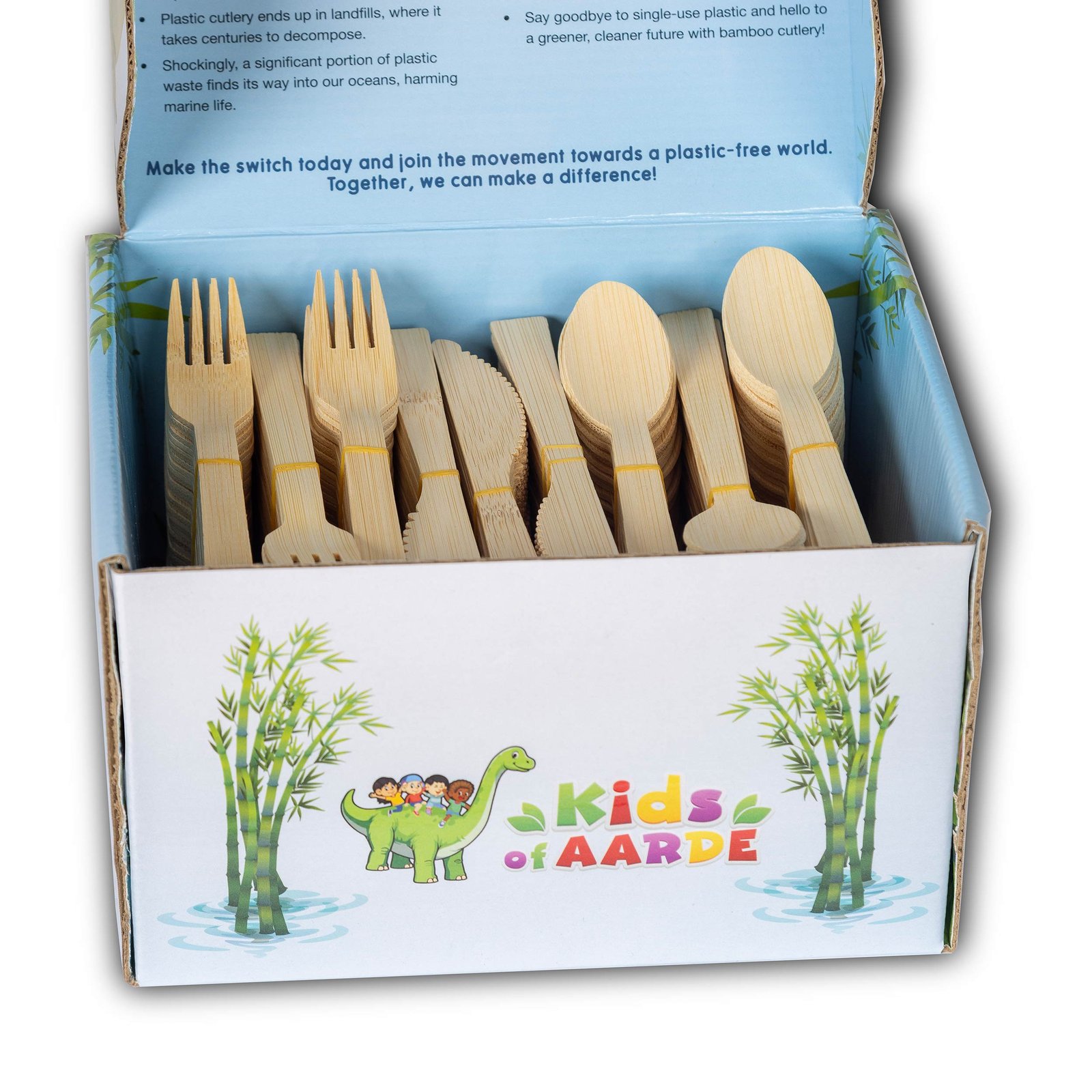 Kids of Aarde Bamboo Cutlery Box Inside Closeup